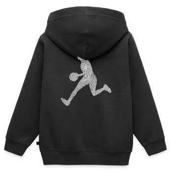 Basketballerin Basketballspielerin Fingerabdruck - Kinder Premium Organic Zip Hoodie - Schwarz - Hinten - AI Model Kid Male (0cm)