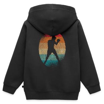 Boxing Boxing Fingerprint Boxer - Kids Premium Organic Zip-up Hoodie - black - Back - AI Model Kid Male (0cm)