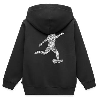 Footballer Fingerprint Soccer Soccer Player - Kids Premium Organic Zip-up Hoodie - black - Back - AI Model Kid Male (0cm)
