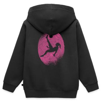 Footballer Soccer Fingerprint Ladies Soccer - Kids Premium Organic Zip-up Hoodie - black - Back - AI Model Kid Male (0cm)