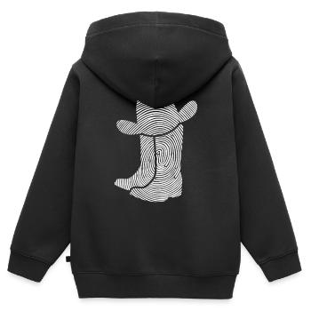 Linedance Dancer Fingerabdruck Line Dance - Kinder Premium Organic Zip Hoodie - Schwarz - Hinten - AI Model Kid Male (0cm)