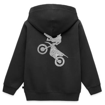 Dirt Biker Dirt Bike Fingerprint Motocross Boys - Kids Premium Organic Zip-up Hoodie - black - Back - AI Model Kid Male (0cm)