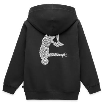 Parkour Fingerprint Freerunner Parkour - Kids Premium Organic Zip-up Hoodie - black - Back - AI Model Kid Male (0cm)