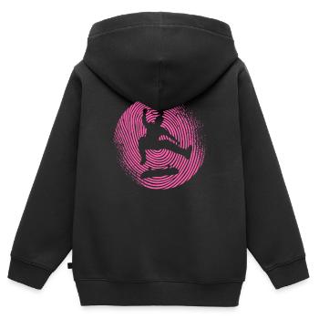 Skating Skater Skateboarder Girl Skateboard - Kids Premium Organic Zip-up Hoodie - black - Back - AI Model Kid Male (0cm)