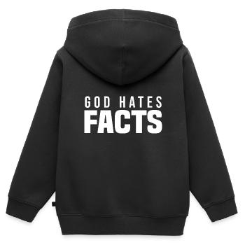 Atheismus Skeptiker Atheisten Atheist Wissenschaft - Kinder Premium Organic Zip Hoodie - Schwarz - Hinten - AI Model Kid Male (0cm)