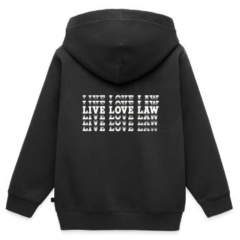 Anwalt - Kinder Premium Organic Zip Hoodie - Schwarz - Hinten - AI Model Kid Male (0cm)