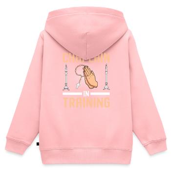Kaplan Pfarrer - Kinder Premium Organic Zip Hoodie - Rosa - Hinten - AI Model Kid Female (0cm)
