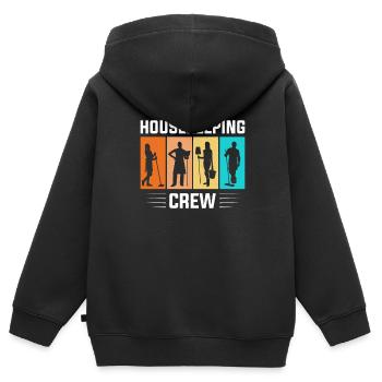 Week of Appreciation for Housekeeping - Kids Premium Organic Zip-up Hoodie - black - Back - AI Model Kid Male (0cm)