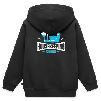Week of Appreciation for Housekeeping - Kids Premium Organic Zip-up Hoodie - black - Back - AI Model Kid Male (0cm)