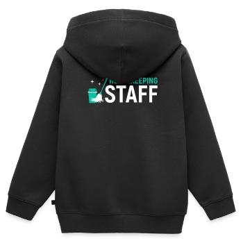 Week of Appreciation for Housekeeping - Kids Premium Organic Zip-up Hoodie - black - Back - AI Model Kid Male (0cm)