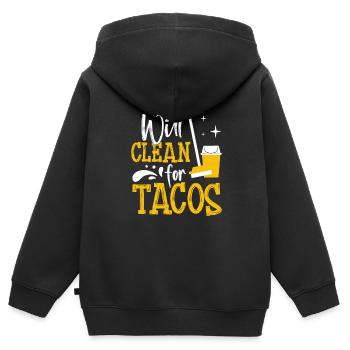 Week of Appreciation for Housekeeping - Kids Premium Organic Zip-up Hoodie - black - Back - AI Model Kid Male (0cm)