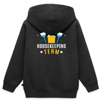 Week of Appreciation for Housekeeping - Kids Premium Organic Zip-up Hoodie - black - Back - AI Model Kid Male (0cm)