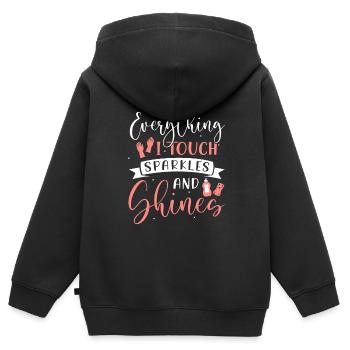 Week of Appreciation for Housekeeping - Kids Premium Organic Zip-up Hoodie - black - Back - AI Model Kid Male (0cm)