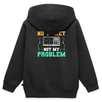 Network Administrator System Administrator Network - Kids Premium Organic Zip-up Hoodie - black - Back - AI Model Kid Male (0cm)