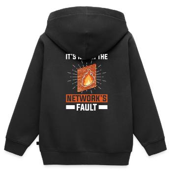 Network Administrator System Administrator Network - Kids Premium Organic Zip-up Hoodie - black - Back - AI Model Kid Male (0cm)