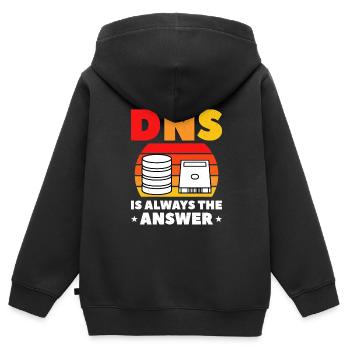Network Administrator System Administrator Network - Kids Premium Organic Zip-up Hoodie - black - Back - AI Model Kid Male (0cm)