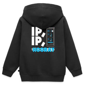 Network Administrator System Administrator Network - Kids Premium Organic Zip-up Hoodie - black - Back - AI Model Kid Male (0cm)
