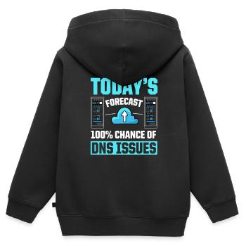 Network Administrator System Administrator Network - Kids Premium Organic Zip-up Hoodie - black - Back - AI Model Kid Male (0cm)