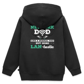 Network Administrator System Administrator Network - Kids Premium Organic Zip-up Hoodie - black - Back - AI Model Kid Male (0cm)