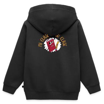 Spanischlehrerin Maestra Bilinguale Lehrerin - Kinder Premium Organic Zip Hoodie - Schwarz - Hinten - AI Model Kid Male (0cm)
