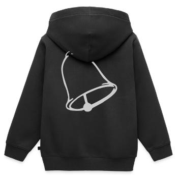Glocke - Kinder Premium Organic Zip Hoodie - Schwarz - Hinten - AI Model Kid Male (0cm)