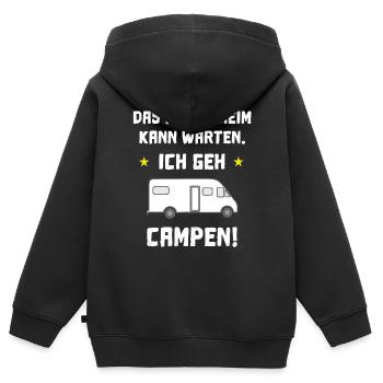 la maison de retraite peut attendre - Sweat Premium à capuche zippé enfant bio - noir - Dos - AI Model Kid Male (0cm)