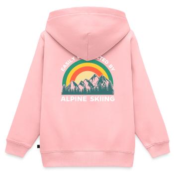 Easily distracted by Alpine skiing - Kids Premium Organic Zip-up Hoodie - rose - Back - AI Model Kid Female (0cm)