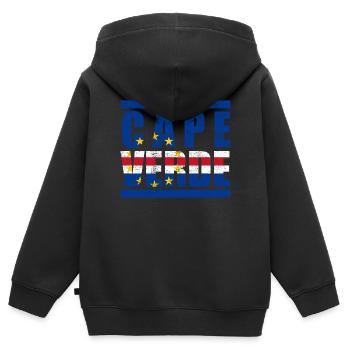 Cap-Vert - Sweat Premium à capuche zippé enfant bio - noir - Dos - AI Model Kid Male (0cm)