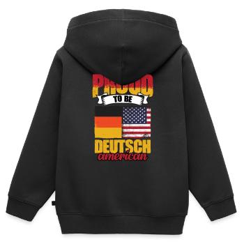 Amerikanischer Stolz für Deutschland Liebhaber des - Kinder Premium Organic Zip Hoodie - Schwarz - Hinten - AI Model Kid Male (0cm)