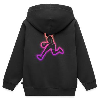 Basketballspielerin Basketballerin Basketball - Kinder Premium Organic Zip Hoodie - Schwarz - Hinten - AI Model Kid Male (0cm)