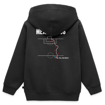 EL GOL DE DIEGO - Sweat Premium à capuche zippé enfant bio - noir - Dos - AI Model Kid Male (0cm)