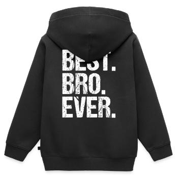 Best Bro Ever - Kinder Premium Organic Zip Hoodie - Schwarz - Hinten - AI Model Kid Male (0cm)
