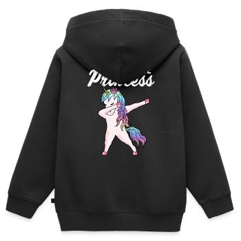 1 Klasse Einhorn Einschulung Geschenk Mädchen - Kinder Premium Organic Zip Hoodie - Schwarz - Hinten - AI Model Kid Male (0cm)