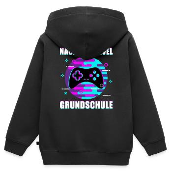 Gamer Zocker Einschulung Schulbeginn Schulkind - Kinder Premium Organic Zip Hoodie - Schwarz - Hinten - AI Model Kid Male (0cm)