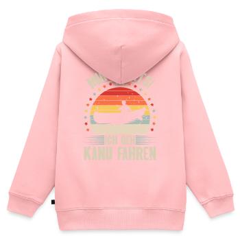 Kanu Kanut Kanutin Kanufahrer - Kinder Premium Organic Zip Hoodie - Rosa - Hinten - AI Model Kid Female (0cm)