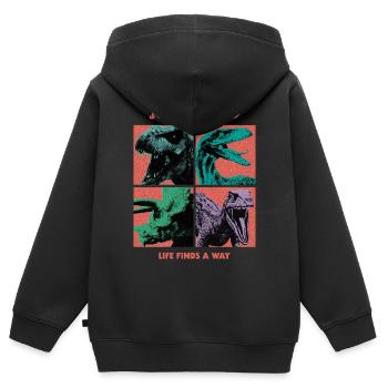Jurassic World Life Finds A Way - Sweat Premium à capuche zippé enfant bio - noir - Dos - AI Model Kid Male (0cm)