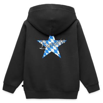 Bavaria Bayern - Kinder Premium Organic Zip Hoodie - Schwarz - Hinten - AI Model Kid Male (0cm)