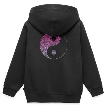 yin yang - Kinder Premium Organic Zip Hoodie - Schwarz - Hinten - AI Model Kid Male (0cm)