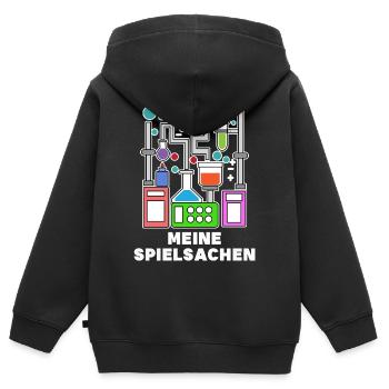 Karriere Statement Wissenschafter Erfolg Job - Kinder Premium Organic Zip Hoodie - Schwarz - Hinten - AI Model Kid Male (0cm)