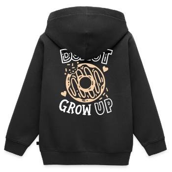 Donut Donut-Wortspiel - Kinder Premium Organic Zip Hoodie - Schwarz - Hinten - AI Model Kid Male (0cm)