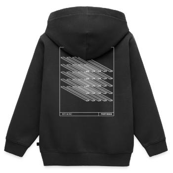 Post-Rock-Poster-Geschenk - Kinder Premium Organic Zip Hoodie - Schwarz - Hinten - AI Model Kid Male (0cm)