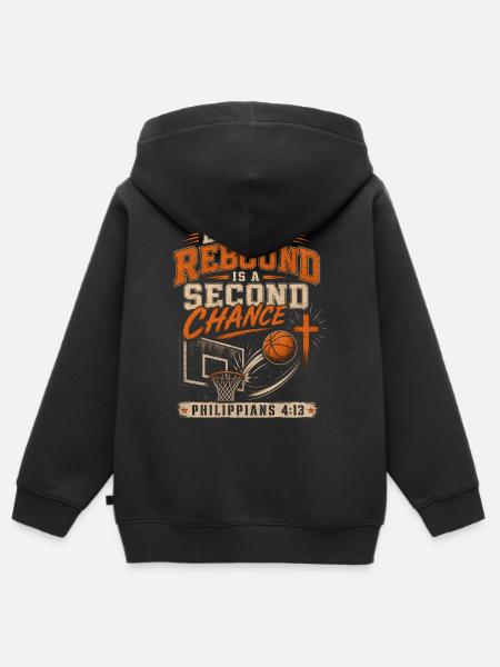 Jeder Rebound Eine Zweite Chance Christlicher - Kinder Premium Organic Zip Hoodie - Schwarz