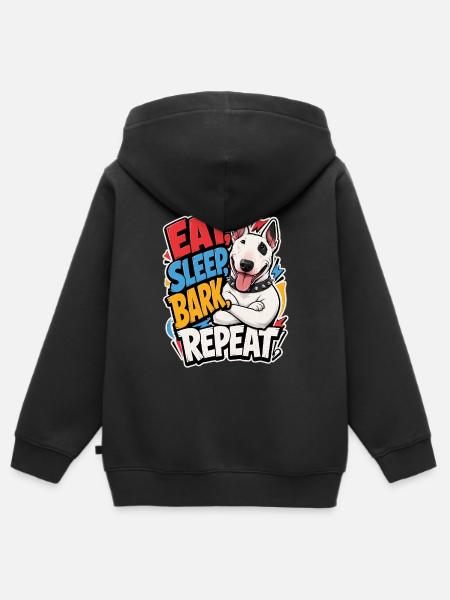 Bullterrier - Kinder Premium Organic Zip Hoodie - Schwarz