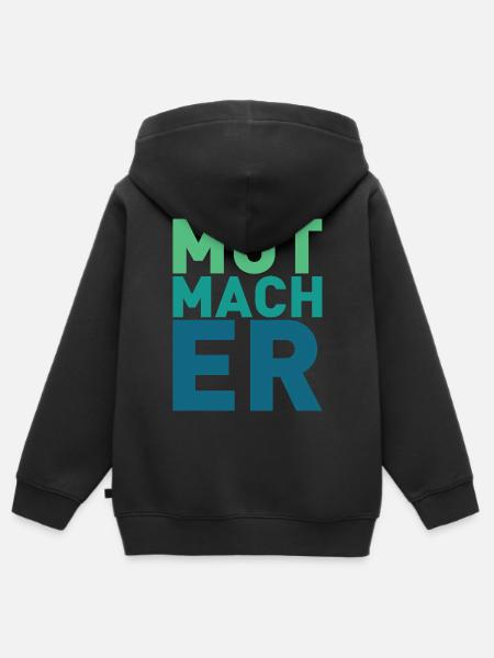 Mutmacher - Kinder Premium Organic Zip Hoodie - Schwarz