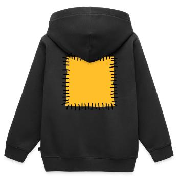 Flicken Reparatur Patchwork Stoff Nähen Naht Nadel - Kinder Premium Organic Zip Hoodie - Schwarz - Hinten - AI Model Kid Male (0cm)