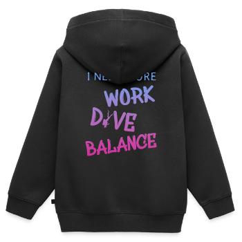 Diving - Kinder Premium Organic Zip Hoodie - Schwarz - Hinten - AI Model Kid Male (0cm)
