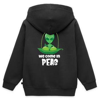 Alien Ufo Alien Aliens Zone 51 - Sweat Premium à capuche zippé enfant bio - noir - Dos - AI Model Kid Male (0cm)