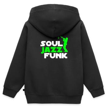 Soul jazz funk - Kids Premium Organic Zip-up Hoodie - black - Back - AI Model Kid Male (0cm)