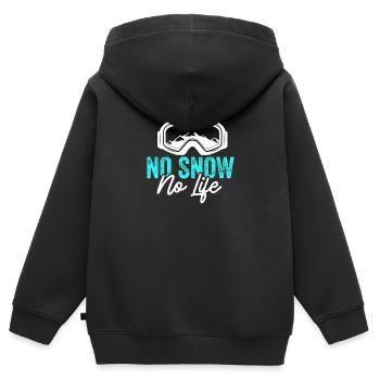 Kein Schnee kein Leben - Kinder Premium Organic Zip Hoodie - Schwarz - Hinten - AI Model Kid Male (0cm)
