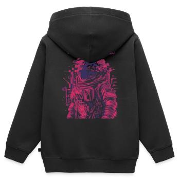Astronaut - Kinder Premium Organic Zip Hoodie - Schwarz - Hinten - AI Model Kid Male (0cm)